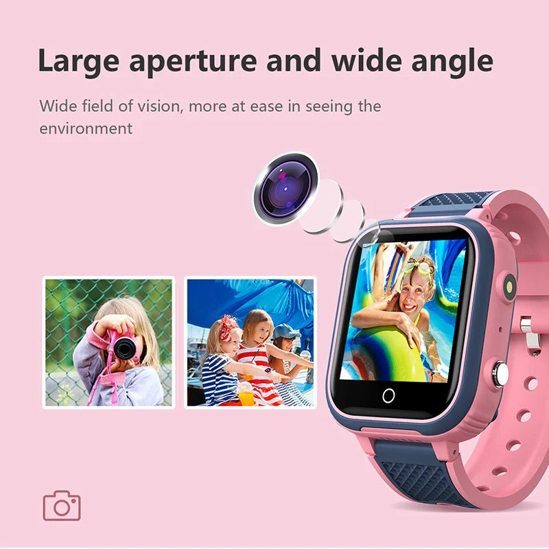 4G Kids Smart Watch – GPS Tracker, Video Calling, SOS Alert & IP67 Waterproof (SIM Card Required)