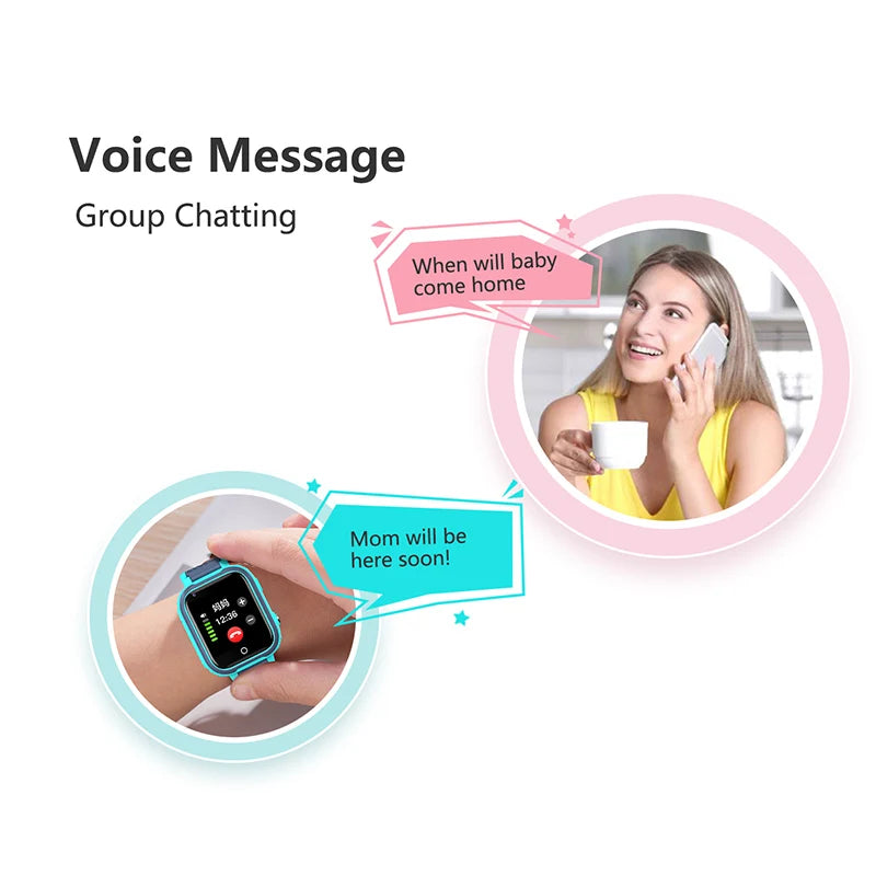 4G Kids Smart Watch – GPS Tracker, Video Calling, SOS Alert & IP67 Waterproof (SIM Card Required)