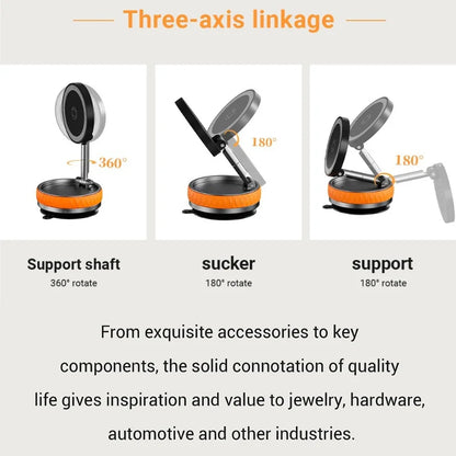 Magnetic Wireless Charging Car Mount – 15W Fast Charge, Foldable Holder