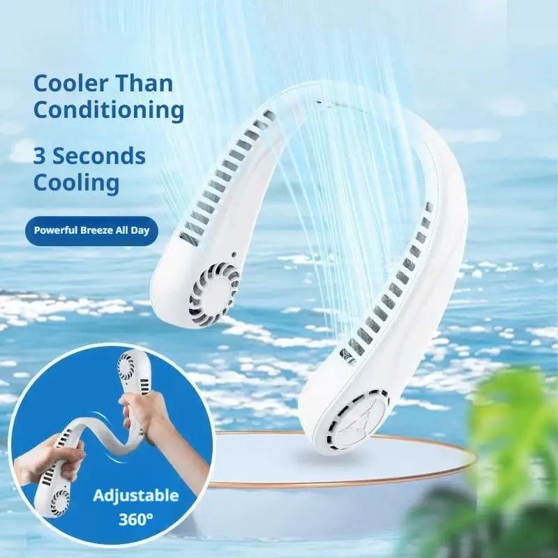 Bladeless Neck Fan – Portable Hands-Free Cooling Fan for Outdoor, Travel & Sports