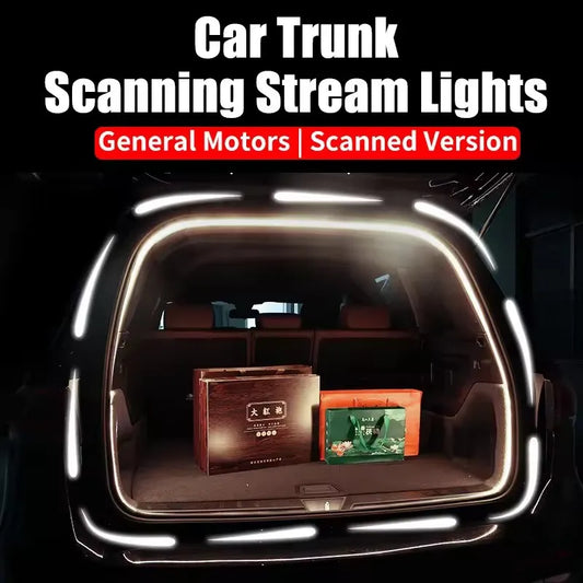 Dynamic LED Car Trunk Light Strip – Flowing Waterproof Atmosphere Lamp for Car Interior & Exterior