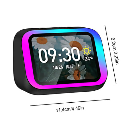 Smart AI Speaker – Bluetooth Speaker with Voice Assistant, Weather Display, Alarm Clock & RGB Lights