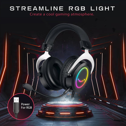 FIFINE AMPLIGAME H3 Gaming Headset – 50mm Stereo Sound, Detachable Mic, RGB & Line Control for PC, PS4, PS5 & Xbox