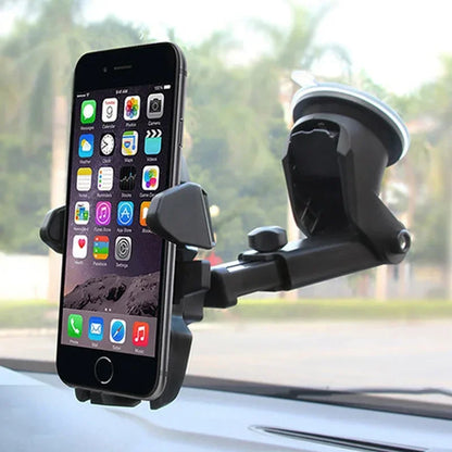 360° Suction Cup Car Phone Holder – Retractable Arm, Universal Fit