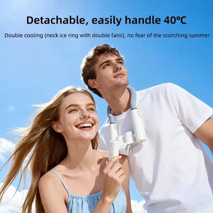 Portable Neck Fan – Bladeless 360° Cooling for Travel, Sports & Campus Life