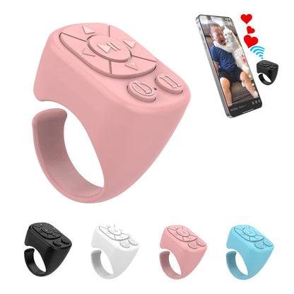 Bluetooth Scrolling Ring Remote – TikTok, Camera & Music Control for iOS & Android