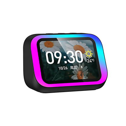 Smart AI Speaker – Bluetooth Speaker with Voice Assistant, Weather Display, Alarm Clock & RGB Lights