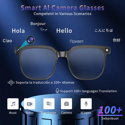 AI Smart Glasses – 1080P HD Camera, ChatGPT Voice Assistant & Real-Time Translation
