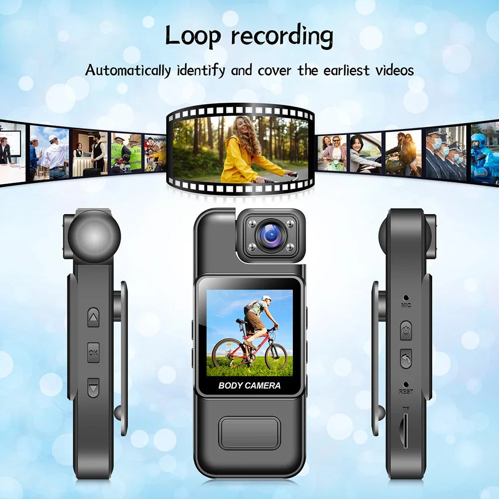 4K Mini Body Camera – Portable WiFi Bodycam with Night Vision, Motion Detection & 8-Hour Battery
