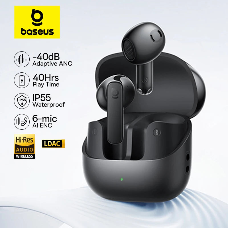 Baseus Bass BS1 Wireless Earbuds – ANC, LDAC Hi-Res Audio, Bluetooth 6.0