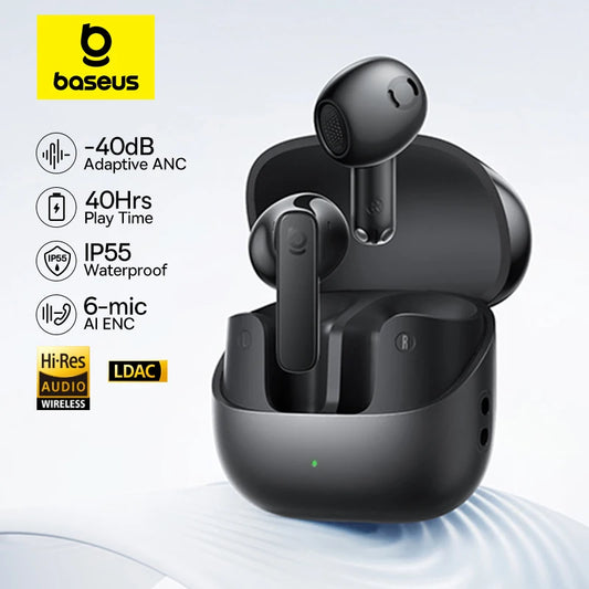 Baseus Bass BS1 Wireless Earbuds – ANC, LDAC Hi-Res Audio, Bluetooth 6.0