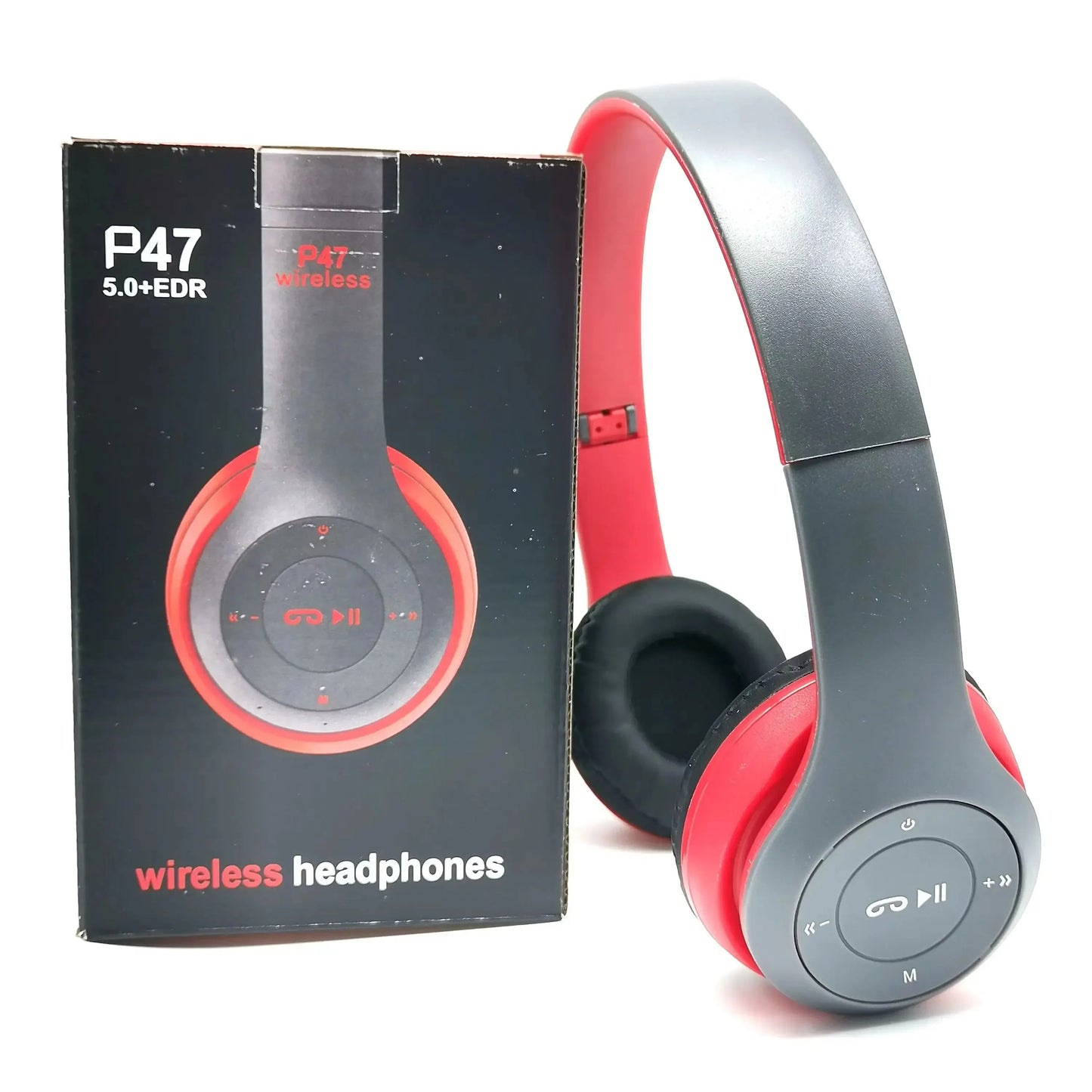 P47 Wireless Bluetooth Headphones – Foldable, Hi-Fi Stereo, Built-in Mic