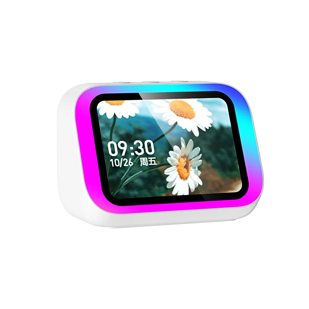 Smart AI Speaker – Bluetooth Speaker with Voice Assistant, Weather Display, Alarm Clock & RGB Lights