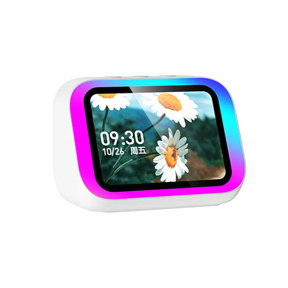 Smart AI Speaker – Bluetooth Speaker with Voice Assistant, Weather Display, Alarm Clock & RGB Lights