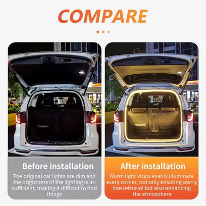 Dynamic LED Car Trunk Light Strip – Flowing Waterproof Atmosphere Lamp for Car Interior & Exterior
